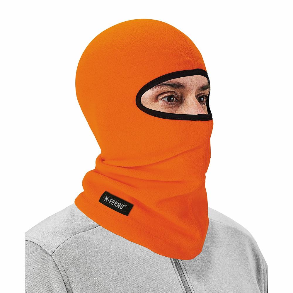 Head & Face Protection | N-Ferno 6821 Balaclava Face Mask, Orange Cleaning Head & Face Protection