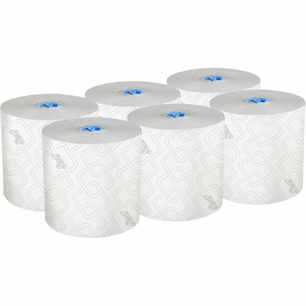 Paper Towel Rolls | Hardwound 1-Ply Paper Towels, 70% Recycled, 115 Sheets Per Roll, Pack Of 6 Rolls Cleaning Paper Towel Rolls